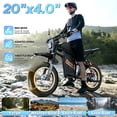 thumbnail image 2 of Electric Dirt Bike for Adults,Peak 3000W 43MPH,60V 35AH,Max 100Miles Electric Motorcycle,20’’ Fat Tire ,Full Suspension Mountain Bike UL2849, 2 of 7