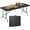 Black 6FT, variant on FASCK Folding Event Table, Heavy Duty Picnic Table Indoor Outdoor Camping, 8FT Portable w Handle Lock for Banquet, Black