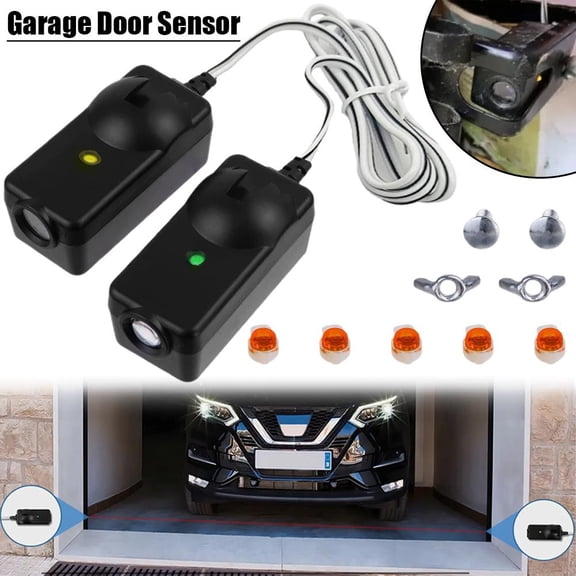 Replacement Garage Door Safety Sensors, Beam Eyes Kit, Includes Mounting Brackets, for Opener System