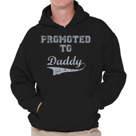 Awkward Styles Men's Promoted to Daddy Cute Graphic Hoodie Tops New Dad Father's Day Gift Father To Be