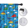 thumbnail image 4 of Blackout Kids Curtains,Blue Cartoon Dinosaurs Clouds Stars Pattern Childrens Insulated Curtains Set Of 2,Bedroom Essentials,Toddler Room Decor 42"x54", 4 of 5