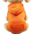 thumbnail image 1 of Sudadera con capucha para gatos, ropa de algodón para perros con abrigo de invierno y bolsillo exterior (naranja), 1 of 5