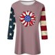 thumbnail image 4 of Camisetas de Manga Corta para las Mujeres Día de la Independencia Patriótica Impresa 3/4 Manga Cuello Redondo, Camiseta Casual para Diarios Y Festivales, 4 of 5