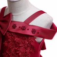 thumbnail image 5 of XBASW Toddler Baby Girls One-Shoulder Princess Dresses Party Tutu Dress for Teen Girls Bowknot Embroidery Gown Dress for 4-13 Years, 5 of 9