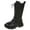 Black, variant on Stylish Girls Leather Boots Comfortable Flat Sole Design For Everyday Wear Durable Non Outdoor Footwear School Shoes