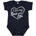 thumbnail image 3 of Inktastic I Love My Oma and Opa in White Chalk Heart Boys or Girls Baby Bodysuit, 3 of 5