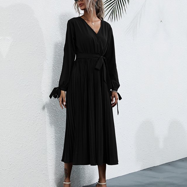 Vestido Largo, Vestido Hueco De Color Puro Algodón Para Ir De Compras