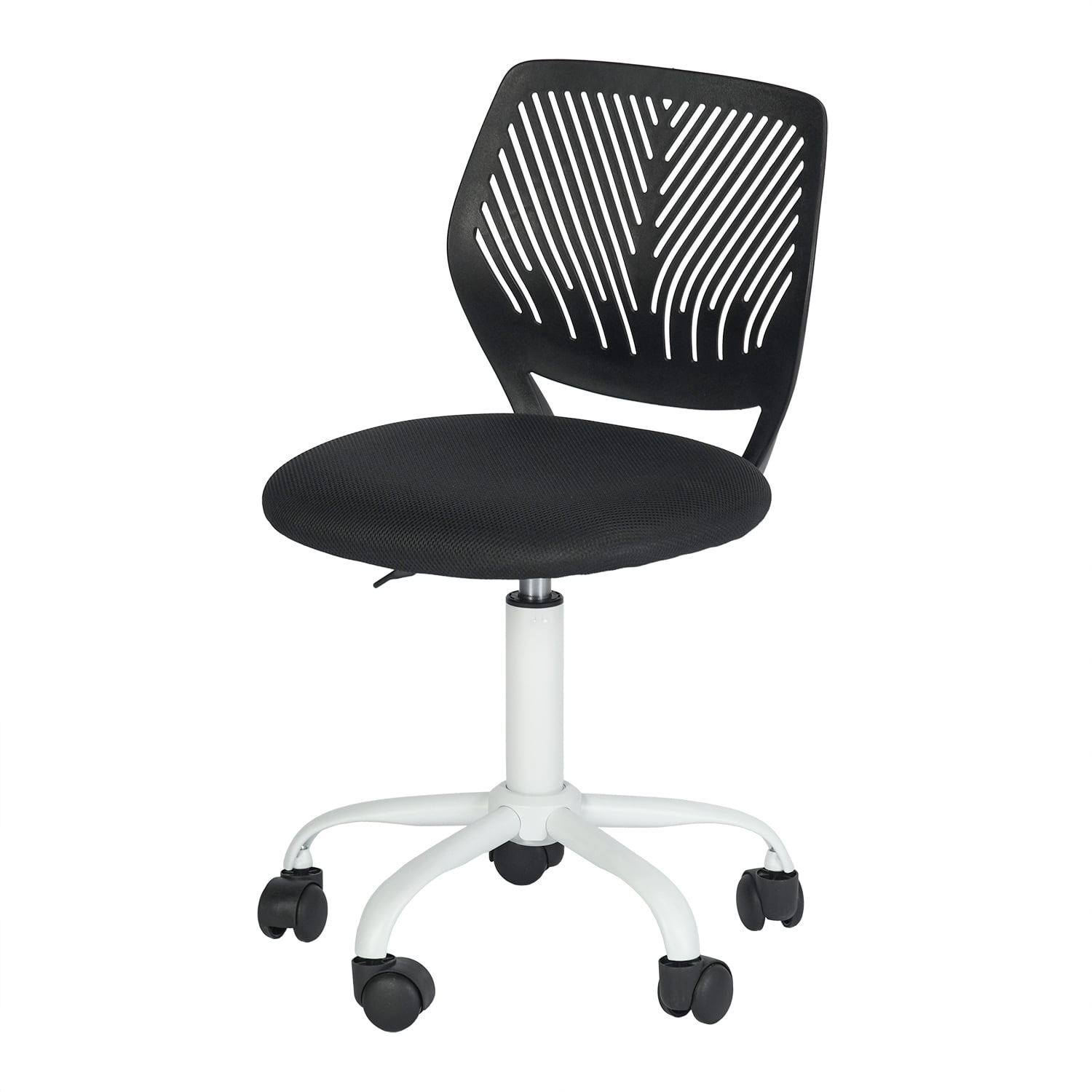 Homy Casa Teen Task Chair, Armless Office Chair Swivel with Soft Cushion for Study Kids Teens Child