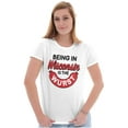 thumbnail image 4 of Wisconsin Wurst Meat Lovers Pun Funny Womens Slim Fit Graphic Tee Brisco Brands X, 4 of 5