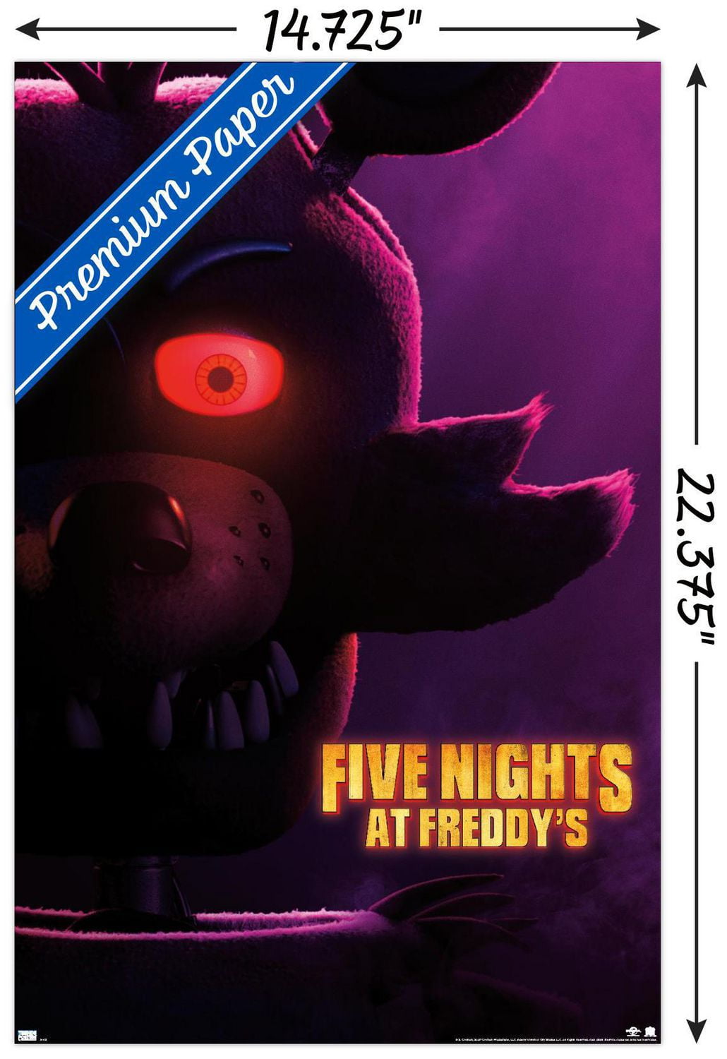 Five Nights at Freddy's Movie - Foxy One Sheet Wall Poster, 22.375" x 34"