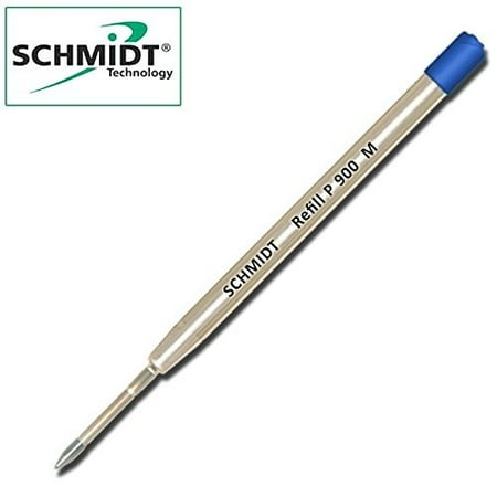 Schmidt Pen Refills - Schmidt P900 Parker Style Ballpoint Pen Refill - Blue, Medium Point 0.7mm, 1 Pack (SC58136)