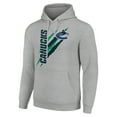 thumbnail image 2 of Men's Starter  Heather Gray Vancouver Canucks Color Scratch Fleece Pullover Hoodie, 2 of 3