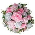 thumbnail image 5 of Pink & White Handcrafted Fabric Rose Bouquet with LED Lights, 5 of 6