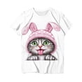 thumbnail image 5 of Levmjia Womens T Shirt Casual Short Sleeve Easter Printed Round Neck Loose Fit Printed Top Summer Polyester Comfortable Fashion Tee, 5 of 5