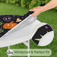 thumbnail image 5 of Happy Halloween Round Tablecloth with Elastic Edge Wrinkle Resistant Washable Evil Pumpkin Ghost Table Covers Tablecloth for Party Picnic Dinner Decor (52in), 5 of 7