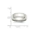 thumbnail image 2 of White Sterling Silver Ring Band Wedding Beveled Comfort, 2 of 2
