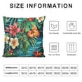 thumbnail image 5 of Pratyus Tropical Flowers and Leaves Print Pillow Covers for Couch, Breathable Square Pillow Case 1PC 18x18in, 5 of 5