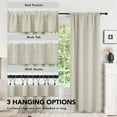 thumbnail image 5 of Deconovo Back Tab Blackout Curtains for Bedroom, Thermal Curtains, 52x72 inch, Light Beige, 2 Panels, 5 of 9