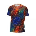 thumbnail image 5 of T Shirt For Men Psychedelic Splatter Running T-Shirt Colorful Rainbow Hip Hop T-Shirts Men Vintage T, 5 of 7