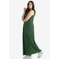 thumbnail image 2 of ellos Women's Plus Size Sleeveless Knit Maxi Dress - 42/44, Midnight Green, 2 of 4