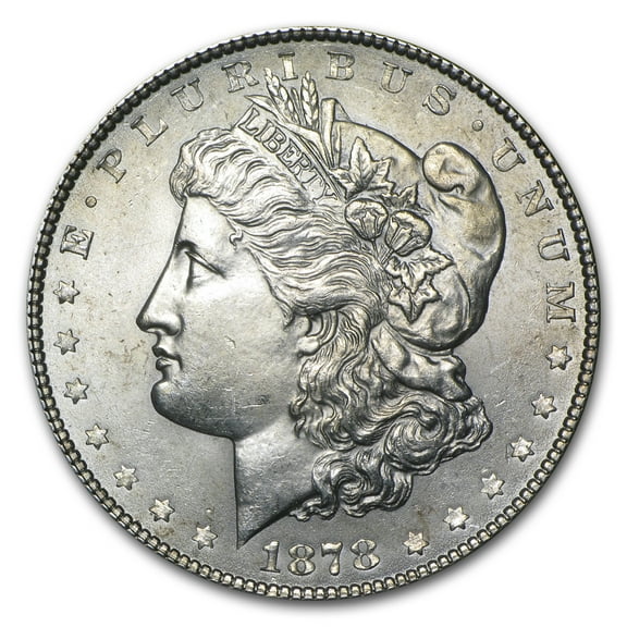 1878 Morgan Dollar 7 Tailfeathers Rev of 78 AU