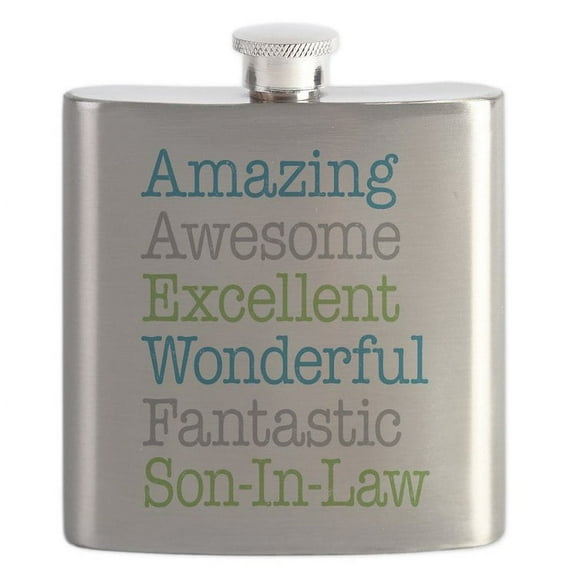 CafePress - Son In Law Amazing Fantastic Flask - Stainless Steel Flask, 6oz Drinking Flask