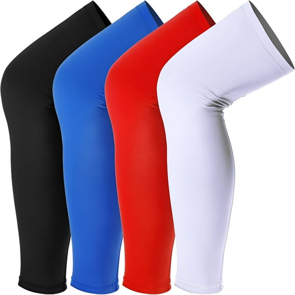 TELOLY 4Pairs Leg Sleeves Cooling Long Sleeves UV Protection for Men Women