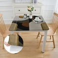 thumbnail image 2 of WYYP Abstract Black and Brown Geometric Boho Modern Tablecloth Square Table Cover white, 2 of 7