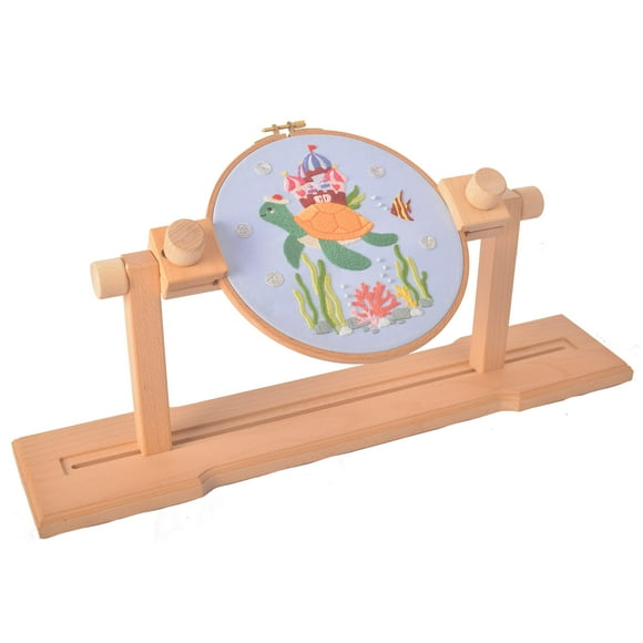 Support de Broderie Réglable, Support de Point de Croix en Bois Mains Libres pour Bricolage Couture, Fournitures de Broderie Sauvetage Faciles à Utiliser