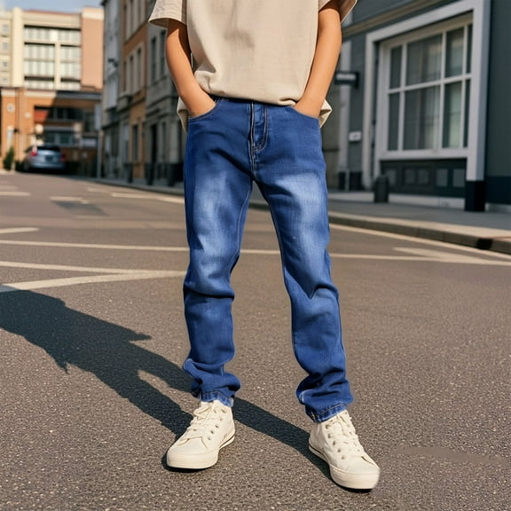 Boys Jeans Boys Slim Fit Jeans Boys Blue Jeans Fall Clothes Teen Boy Pants Size 11-12 Years