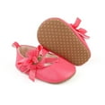 thumbnail image 4 of Nygoyerh Toddler Baby Girls Princess Shoes Soft Flower Bow Non-slip Bottom First Walker Shoes, 4 of 6