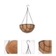 thumbnail image 2 of Maceta colgante de metal con forro de coco y cadenas, 2 of 7