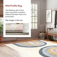 thumbnail image 4 of nuLOOM Jerri Double Half Rainbow Kids Area Rug, 5' 3" x 7' 7", Jerri Beige, 4 of 10