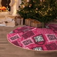 thumbnail image 4 of Salouo Geometry Christmas Tree Skirt 30" Farmhouse Christmas Decorations Snowman Xmas Tree Skirt Tree Mat for Holiday Party Decor, 4 of 8