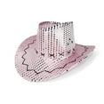 thumbnail image 3 of Woman Hat Pink Cowgirl Hats Women Sparkle Hat Sparkle Cowgirl Hat Party Cowboy Hats Disco Cowgirl Hat, 3 of 4