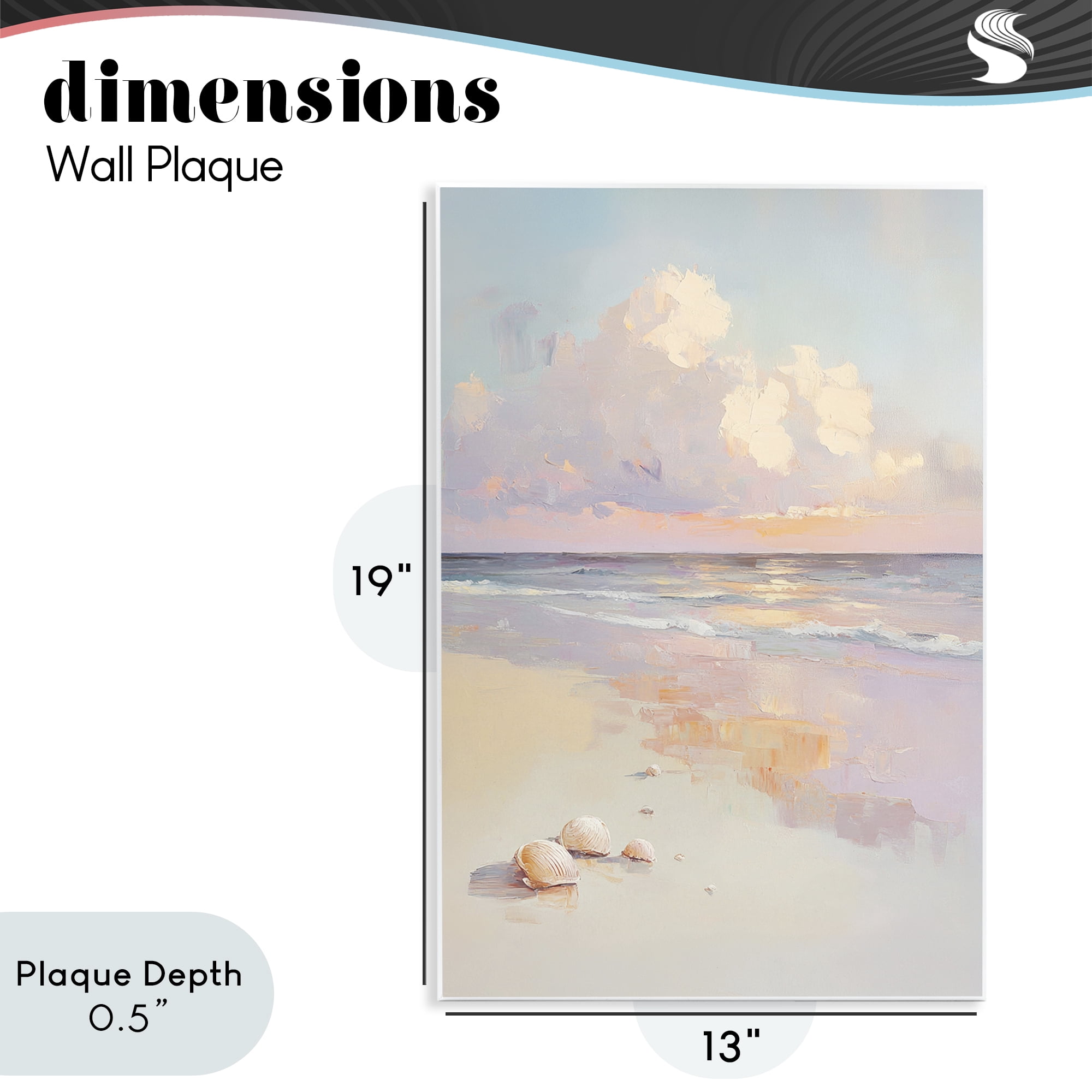 Stupell Industries Pastel Sunset Over Seashells Wall Plaque Art, design by Sisi and Seb