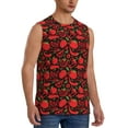 thumbnail image 2 of Fotbe Men's Tomatoes And Chili Print Men's Sleeveless Muscle Tank Tops Casual T-Shirts for Gym Workout Beach-Small, 2 of 8
