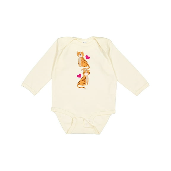 Inktastic Tiger Jungle Animal Girls Long Sleeve Baby Bodysuit