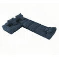 thumbnail image 6 of Modern Sparkling Chenille Fabric 6-Piece DIY Modular Sectional Sofa for Living Room (Blue), 6 of 24