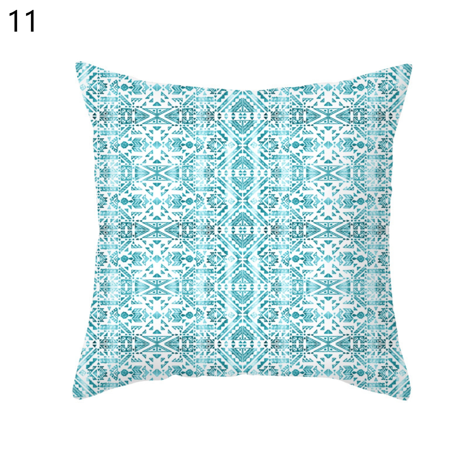 Decorative Blue 18x18 (45x45 cm) Pillow Covers, Suede Shibori & Quilted  Throw Pillows For Sofa, Geometric Pattern Modern Style - Kia