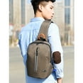 thumbnail image 3 of Men Sling Backpack Fashion Splash-proof Solid Color Chest Bag Crossbody Purse, 3 of 8