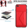 thumbnail image 3 of TECH CIRCLE Wallet Case For iPhone 7 8/iPhone SE with Card Holder,Flip Premium PU Leather Magnetic Clasp Kickstand Heavy Duty Protective Cover with Lanyard Strap for Apple iPhone 7 8 SE 4.7",Red, 3 of 7