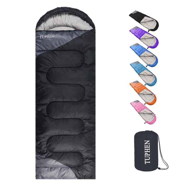 Saco de Dormir Tuphen para Camping Adultos y Niños 3-4 Estaciones
