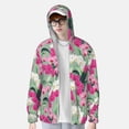 thumbnail image 2 of KLL Orchidées Fleurs Imprimé Veste à Capuche Extérieure Protection Solaire UPF 50+ pour Hommes et Femmes Manches Longues Pêche Randonnée Performance-Grand, 2 of 7