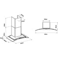 thumbnail image 5 of Campana Kutchen Pared Kcp60560 Cristal Curvo 60cm Acero Inoxidable, 5 of 5