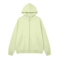 thumbnail image 6 of ZHOGXU Soft Womens Zip Up Hoodie Sweatshirt Solid Color Long Sleeve Tops Relaxed Fit Ribbed Cuffs With Pocket Office Casual Daily, 6 of 6