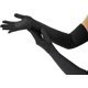 thumbnail image 1 of Guantes largos de ópera negros Nackiy para mujer, de satén elástico de los años 20, hasta el codo, para fiesta, disfraces de novia, 20 pulgadas, 1 of 6