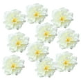 thumbnail image 1 of 10 cabezas de flores de peonía artificiales de 9 cm para decoración de sombreros de boda. Blanquecino, 1 of 8