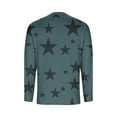 thumbnail image 5 of Stars Tees for Women Full Printed Tops Clothing Crewneck Long Sleeve Pullover Classic-Fit Tees Casual Soft Outfits Spring Fall Clothes Fashion Shirts, 5 of 8