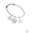 thumbnail image 2 of Delight Jewelry Silvertone Holy Bible Silvertone Let Things Go Tree Charm Bangle Bracelet, 2 of 4
